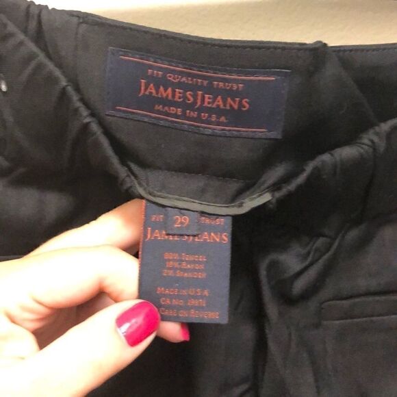 James Jeans Silky Black Track Pants, Size 29 - Picture 7 of 8